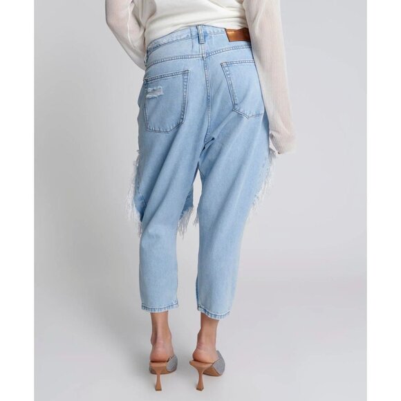 ONE TEASPOON Kingpins Medium Distressed Tapered Drop Crotch Jeans, Size XXS - Picture 4 of 16